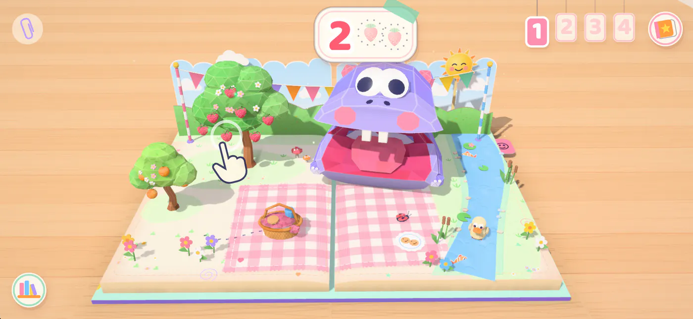 Peekafold on iPhone in landscape: Foldy’s Lunch on the desk